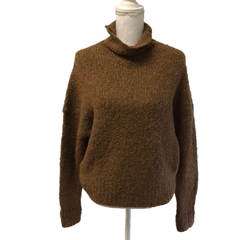 J Crew Sweater Jumper Womens XXS Brown Turtleneck Pullover Cozy Comfort